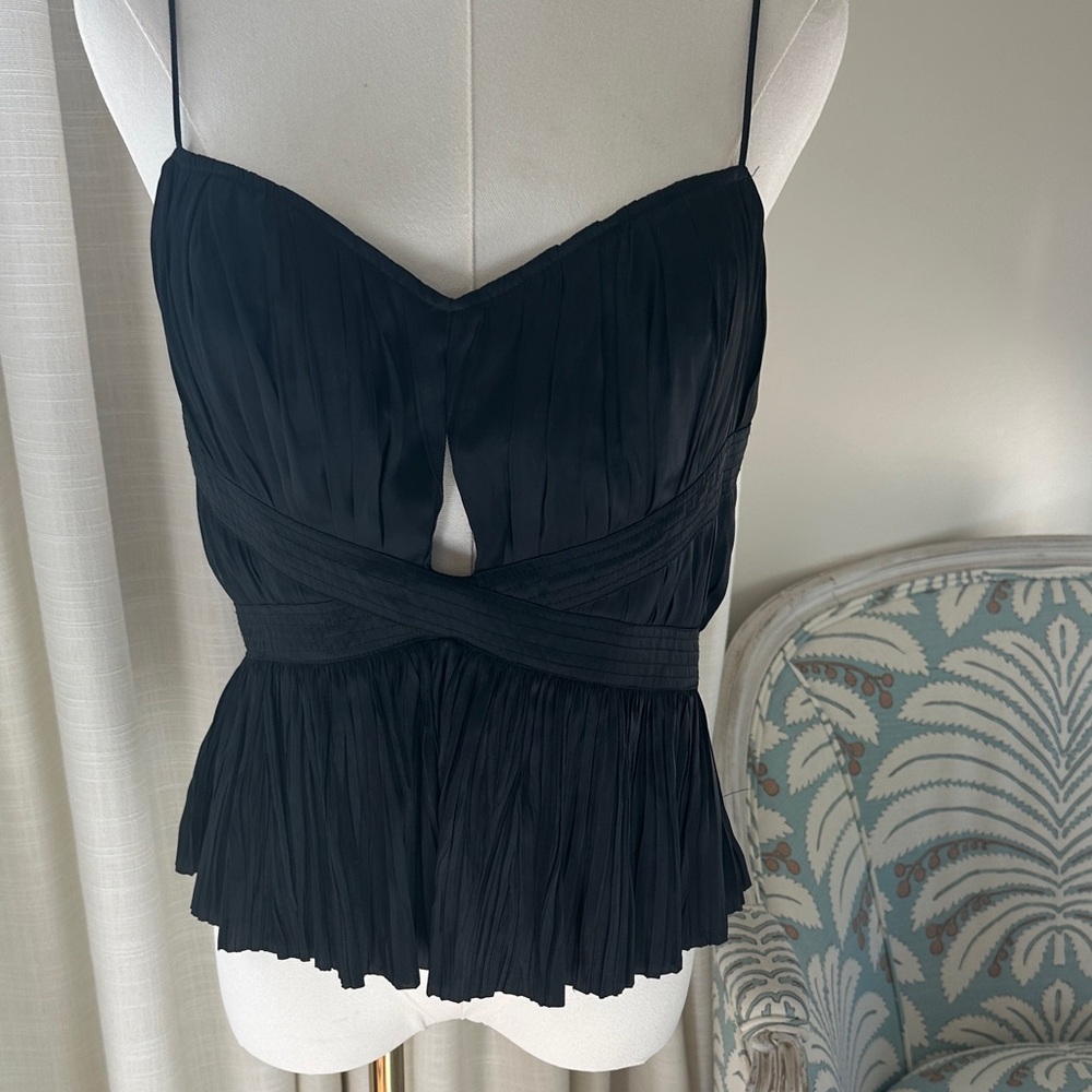 Ulla Johnson Black Pleated Camisole